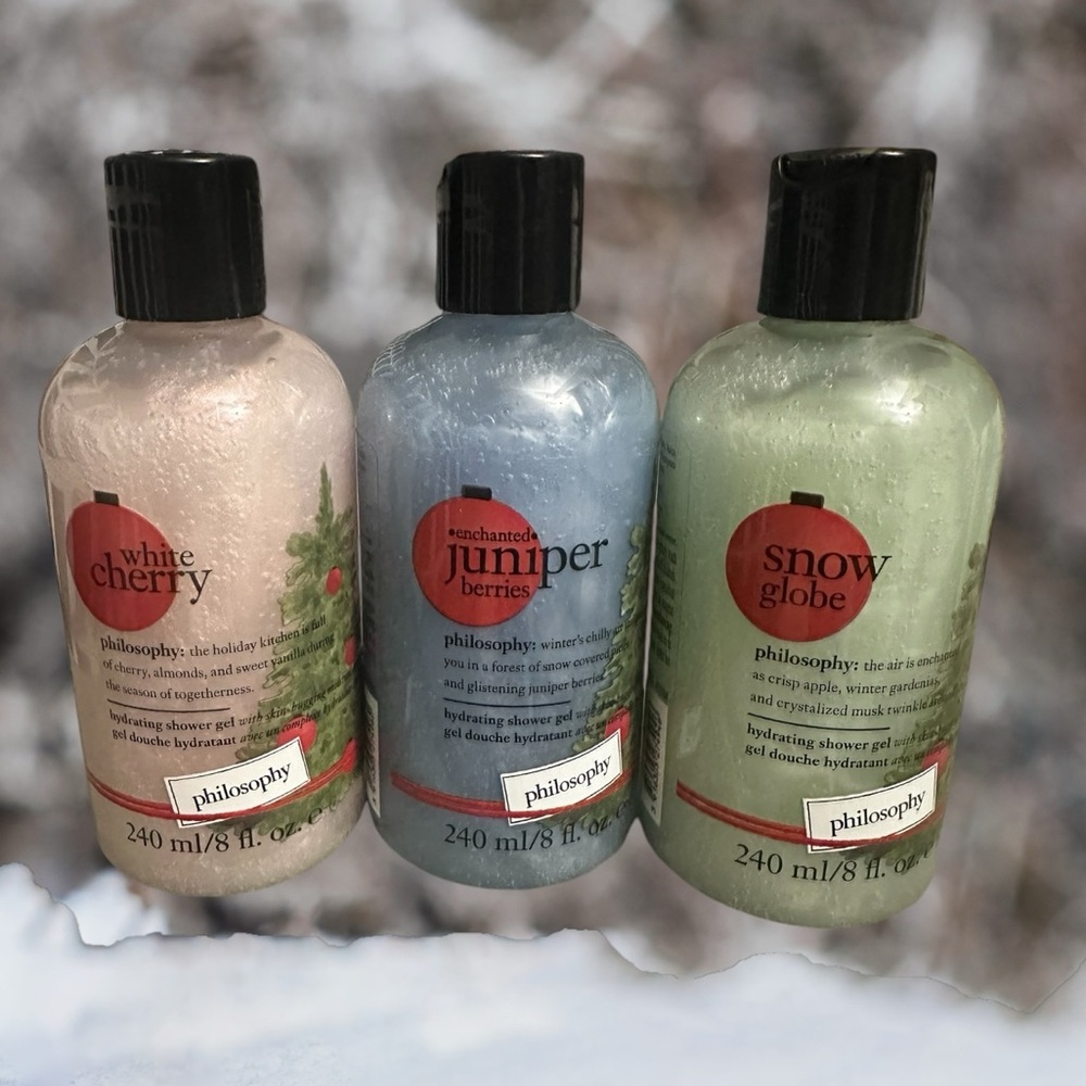 Philosophy Bundle of 3 Shampoo/Shower Gel/Bubble Bath Holiday Brand New 8oz each